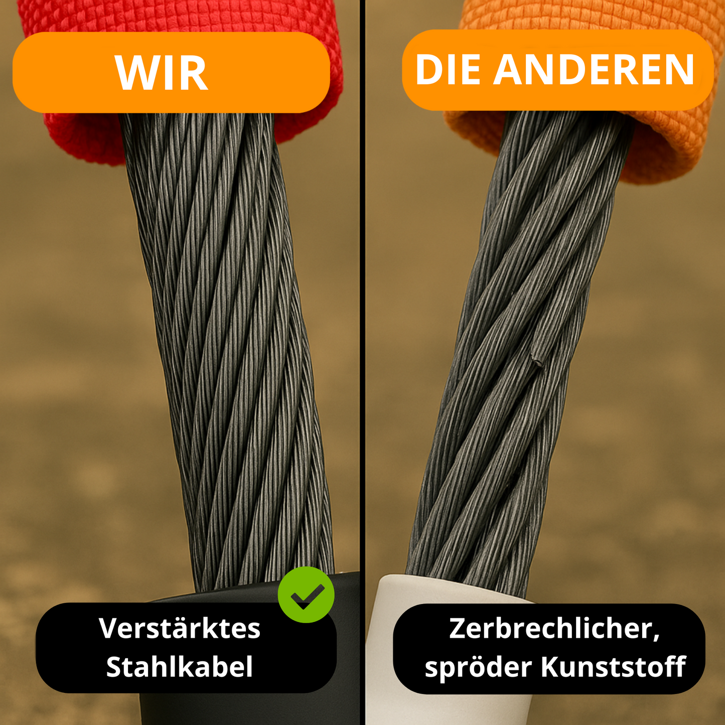 Auto-Lenkrad- und Sicherheitsgurtschloss – Verstärktes Stahlkabel + 3 Schlüssel – SUV, LKW, Autosicherheit