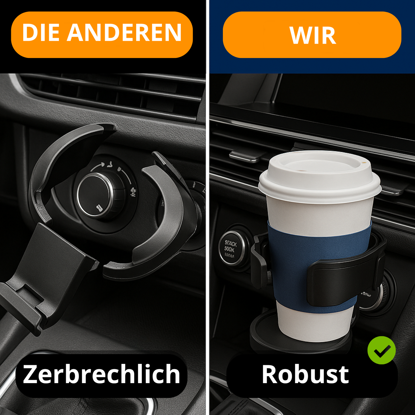 Auto-Getränkehalter-Lüftungsschlitz - Universal & Drehbar