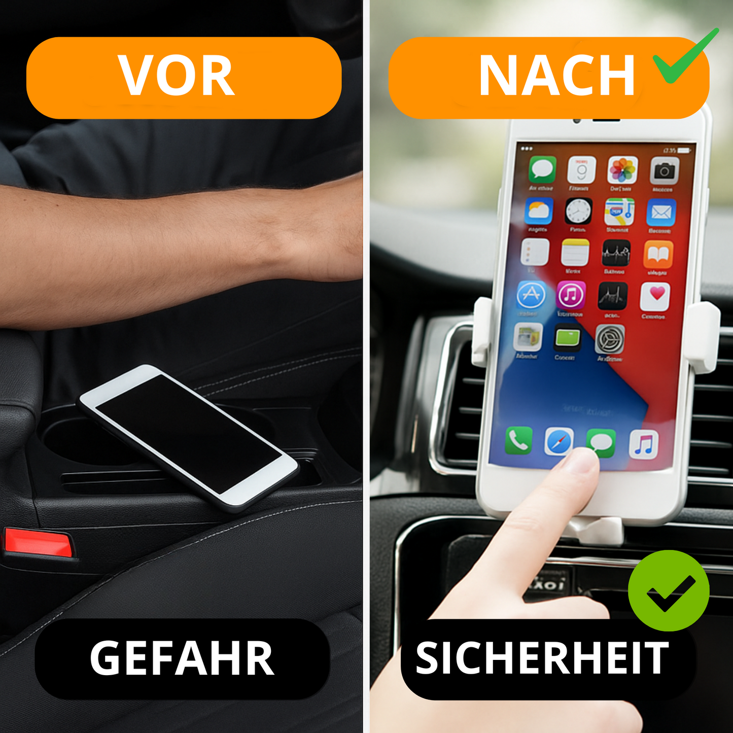 Universelle Auto-Telefonhalterung für die Lüftungsöffnung – Stabile Befestigung und intuitive Bedienung