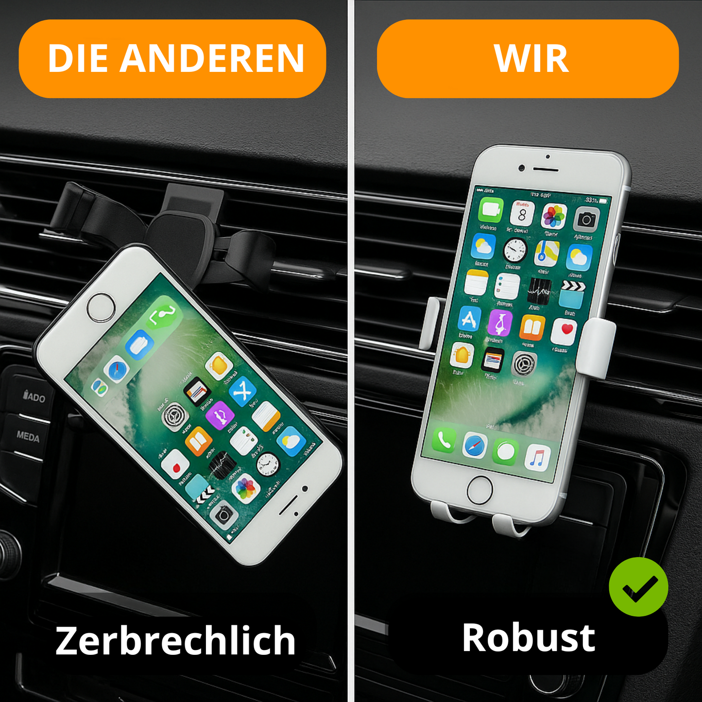 Universelle Auto-Telefonhalterung für die Lüftungsöffnung – Stabile Befestigung und intuitive Bedienung