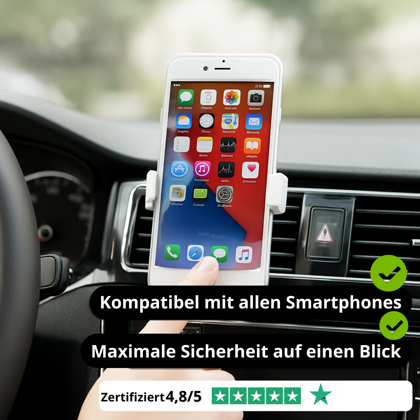 Universelle Auto-Telefonhalterung für die Lüftungsöffnung – Stabile Befestigung und intuitive Bedienung