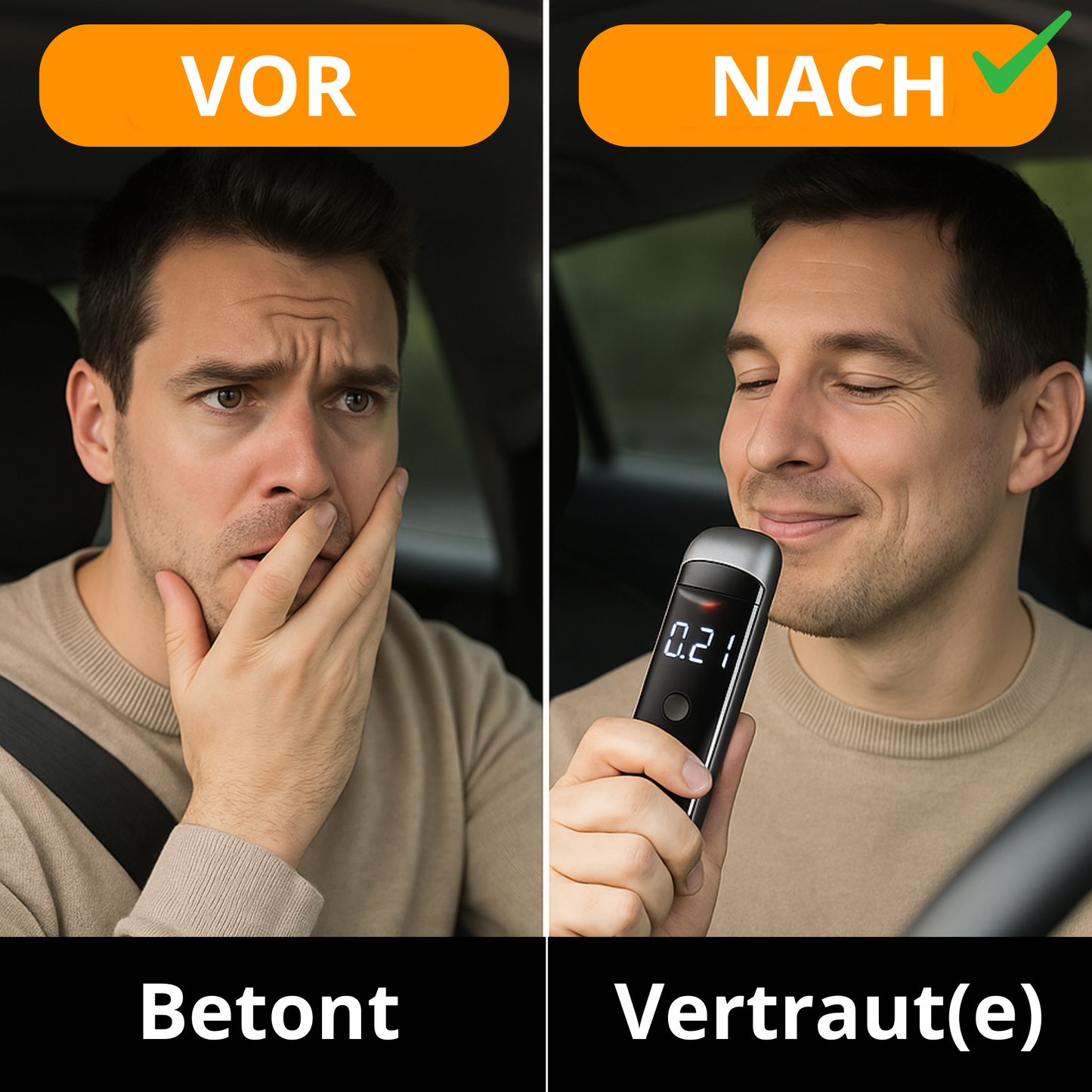 Tragbarer elektronischer Alkoholtester – Präziser LED-Alkoholtest