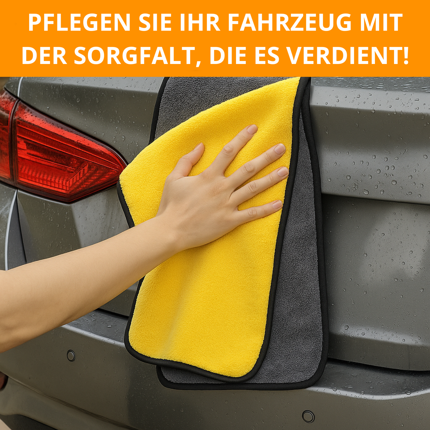 Mikrofaser-Autotuch 30x60 cm – Super saugfähig, weich und dick zum Waschen, Trocknen und Pflegen des Autos