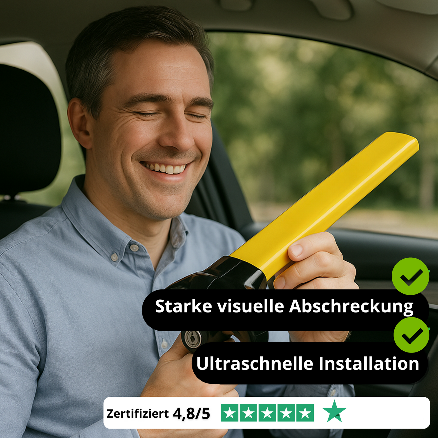 Diebstahlsicherung fürs Auto | Lenkradschloss - Diebstahlsicherung fürs Auto