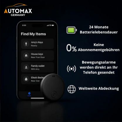 GP90 - Präziser GPS-Tracker ohne Abonnement (Android/Apple)