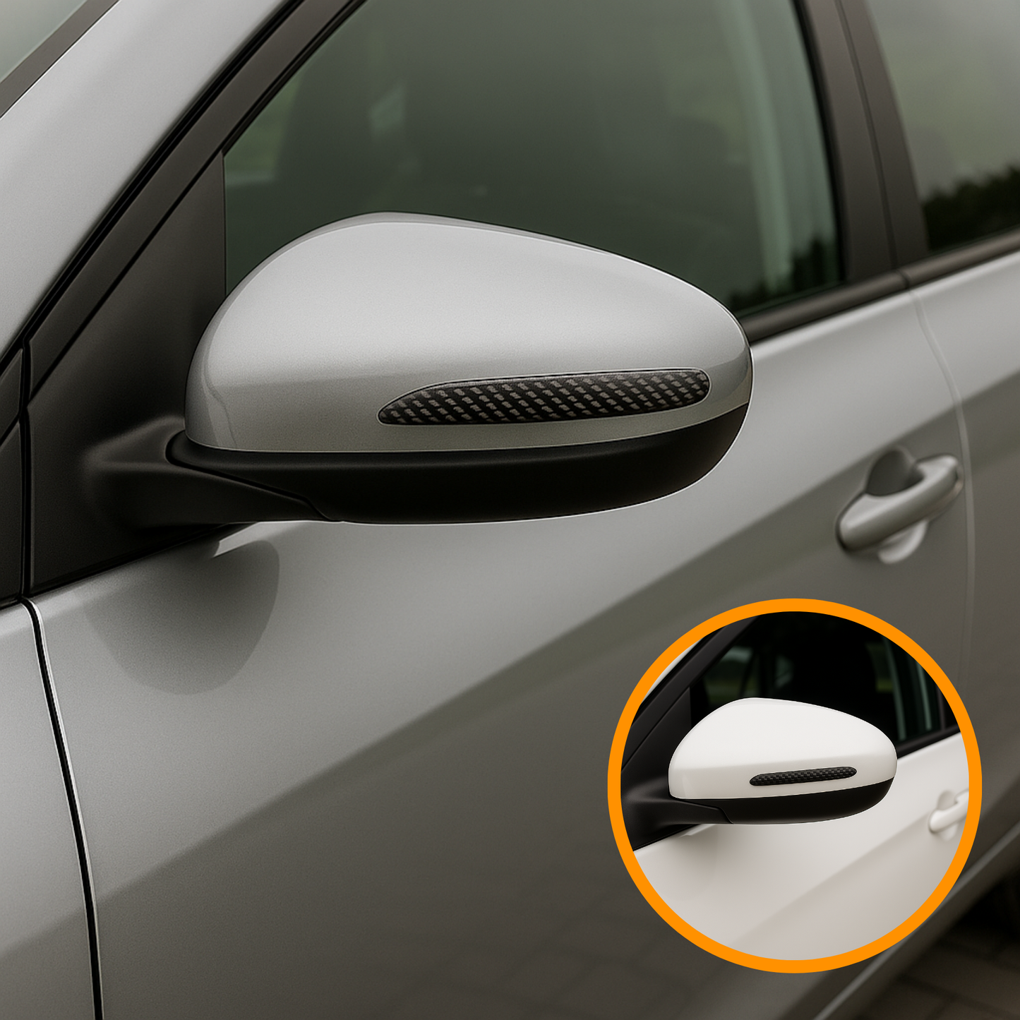 Auto-Rückspiegelschutz – Kratzfeste Aufkleber für Auto-Außenspiegel (2 Stück)