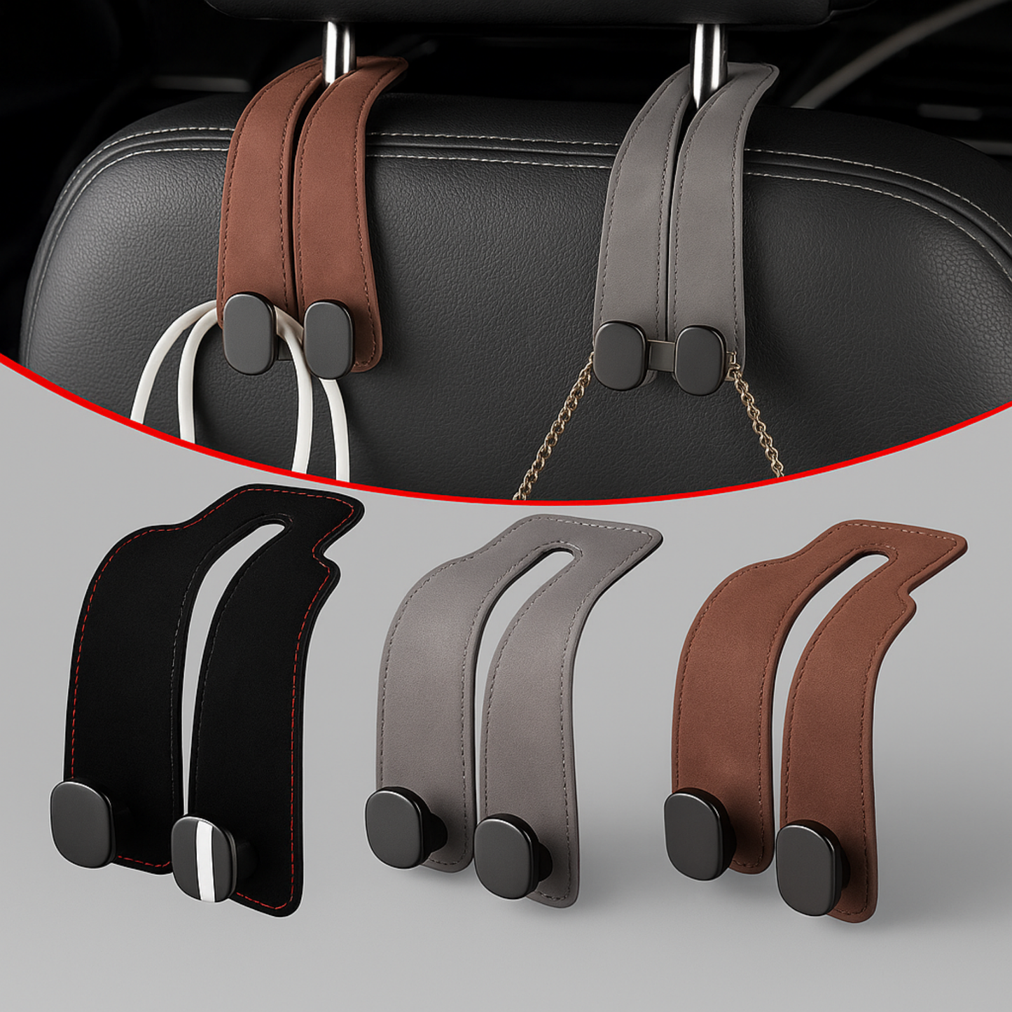 Universal-Autotaschenhalter - Autotaschenhalter aus Leder