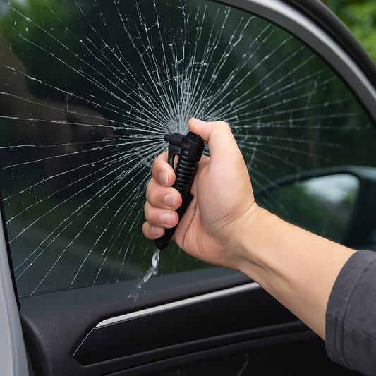 3-in-1-Autosicherheitswerkzeug – Fensterbrecher, Gurtschneider und Nothammer