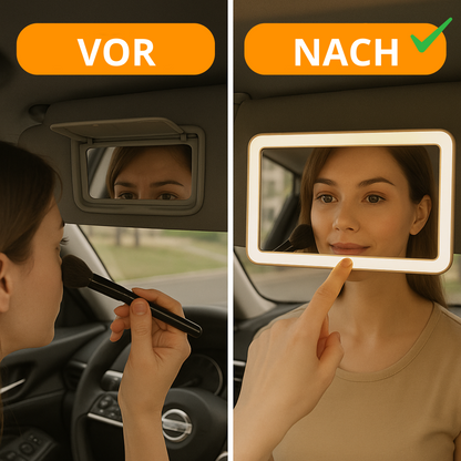 LED-Auto-Schminkspiegel – Touch-Licht & wiederaufladbar