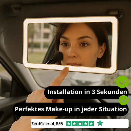 LED-Auto-Schminkspiegel – Touch-Licht & wiederaufladbar
