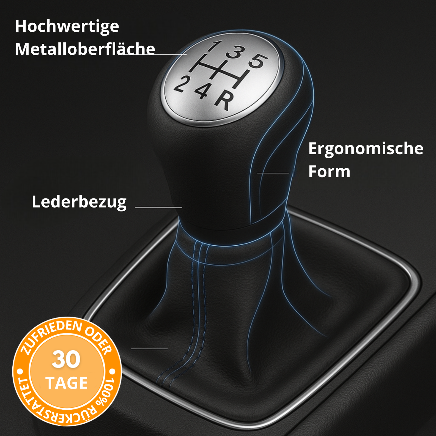 Universeller Aluminium-Schaltknauf für manuelle Getriebe – ergonomisch, langlebig und einfach zu installieren