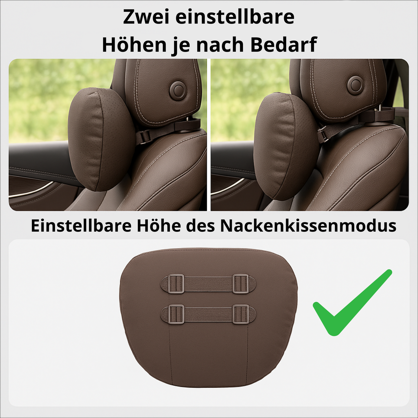 Ergonomisches Auto-Nackenkissen – Universal & Verstellbar