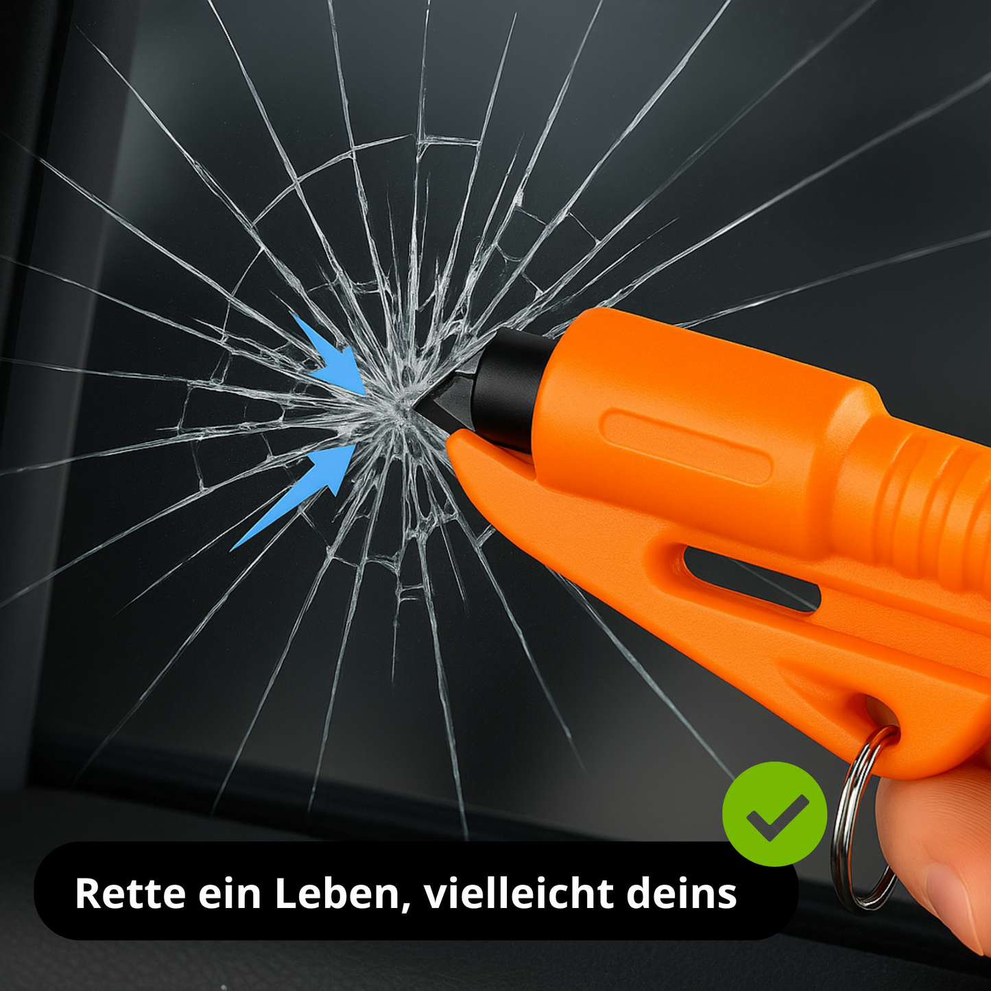 3-in-1-Autosicherheitswerkzeug – Fensterbrecher, Gurtschneider und Nothammer