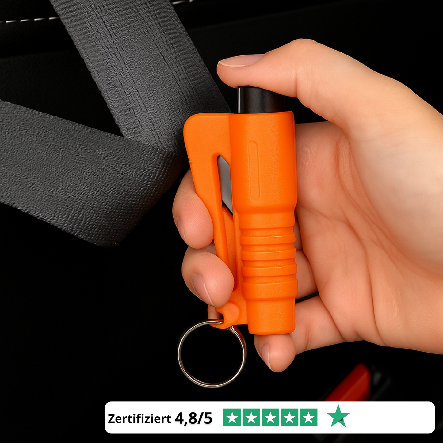 3-in-1-Autosicherheitswerkzeug – Fensterbrecher, Gurtschneider und Nothammer