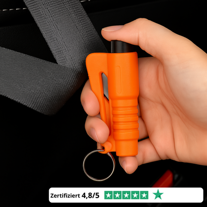 3-in-1-Autosicherheitswerkzeug – Fensterbrecher, Gurtschneider und Nothammer