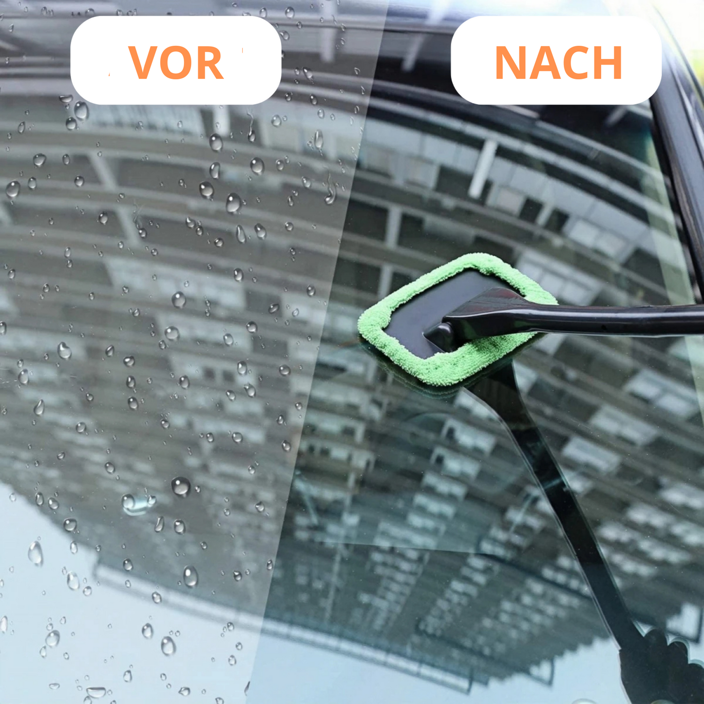 Auto-Windschutzscheiben-Reinigungsbürste – Mikrofaser & langer Griff