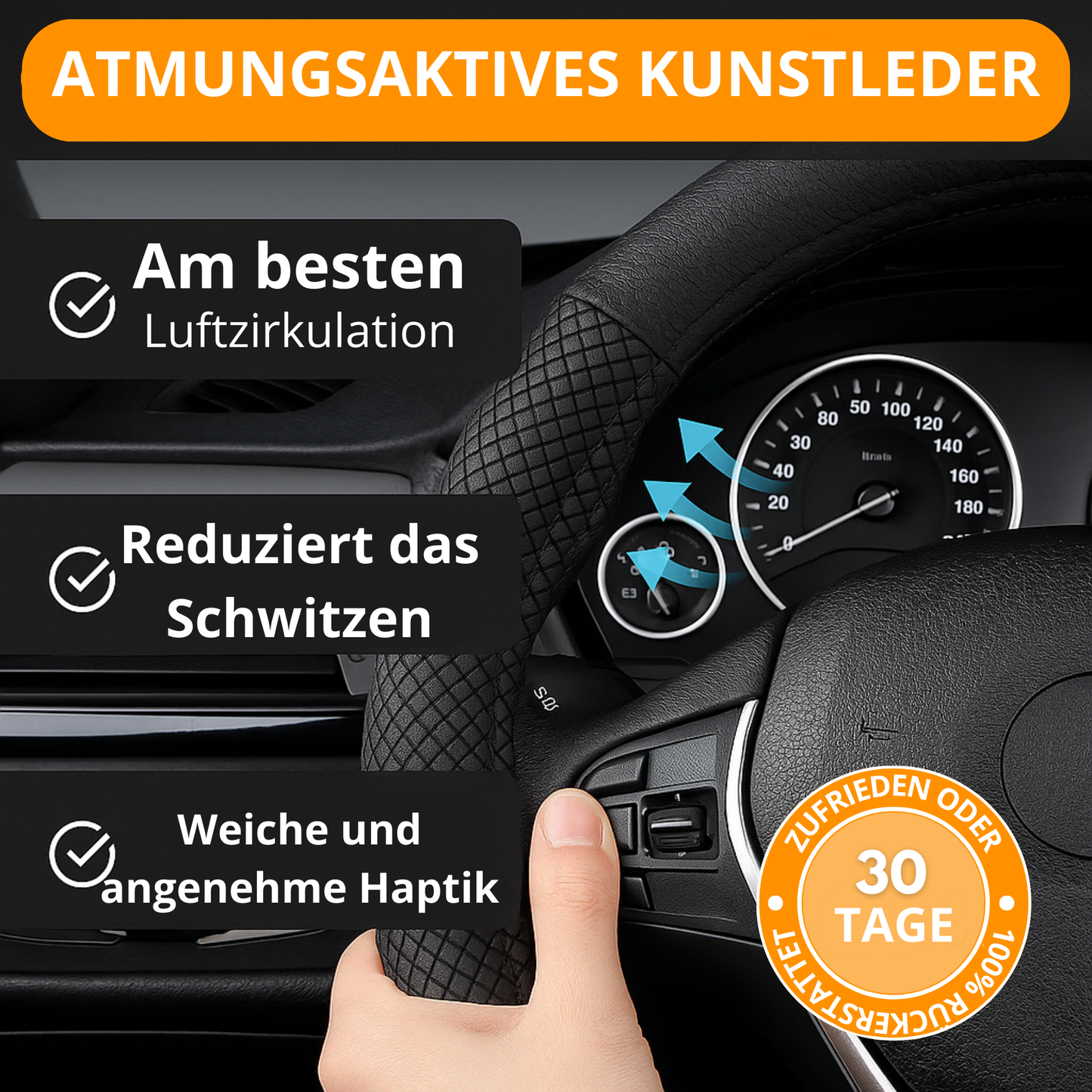 Lenkradbezug aus Kunstleder – Komfort & Eleganz
