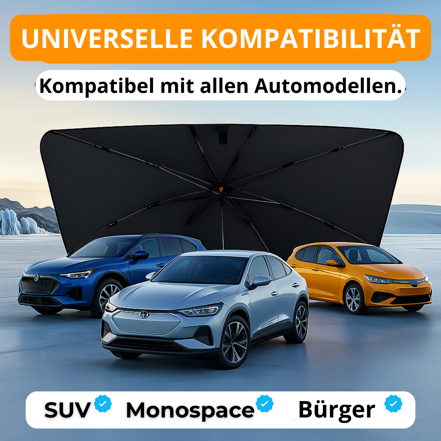 UVX 26 PRO™ Hitzeschild-Sonnenschutz vorne – Bis zu -30°C im Fahrgastraum